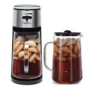 Auto Shut Off Black Ice Tea Maker with 2 Glass Pitchers
