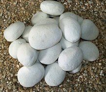 Vermiculite with Ceramic Fireplace Pebbles - White N2