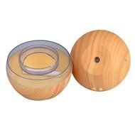 Leewa Wooden Air Aroma Essential Oil Diffuser - LED Ultrasonic Aroma Aromatherapy Humidifier (Khaki) N4