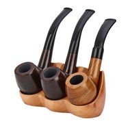 Scotte(TM) handcraft wooden pipe rack/stand for 3 tobacco pipe N4