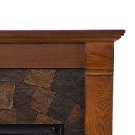 Caden 45 in. Rustic Antique Oak Freestanding Portable Indoor Electric Fireplace, Can Fit TV up to 43.5 in, with... N3