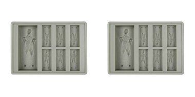(2-Pack) Star Wars Han Solo in Carbonite Silicone Ice Trays / Chocolate Molds