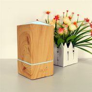 LOTOS&reg; 200ML Square Essential Oil Aroma Diffuser Wood Grain Humidifier,Suitable for Home Office Bedroom Spa Yoga N3