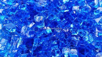 Fireglass for Fire Pits Fireplace Cobalt Blue 1/4" Fireglass Glass Pellets (60lbs)