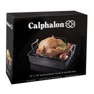 Calphalon Classic Hard Anodized 16-Inch Roasting Pan with Nonstick Rack