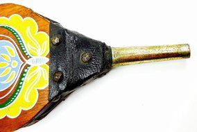 Dutch Vintage Fireplace Bellows,Wood,hand painted,Metal air blower N7