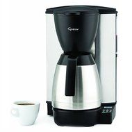 Capresso 10-Cup 1200W Programmable Black Coffee Maker in Stainless Steel Thermal Vacuum Carafe with Easy-to-Read... N2