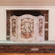 Lilies 3 Panelled Fireplace Screen N2