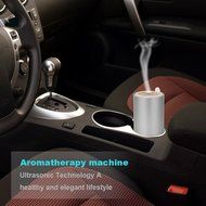 BEW Aroma Diffuser and Purifier with Car Charger and USB Cable for Car Office Home (Cylinder,40ML, Silver) N4