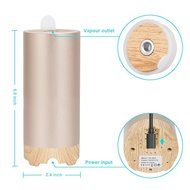 BEW Aroma Diffuser and Purifier with Car Charger and USB Cable for Car Office Home (Cylinder,40ML, Silver) N5