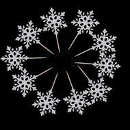 Paper Snowflake Cake Topper Wedding Decoration Birthday Party Favor Pack of 10 N2
