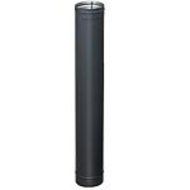 6'' x 48'' HeatFab Single Wall Black Stovepipe - 2608B N2
