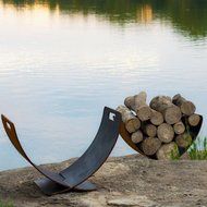 Fire Pit Art Wings of Flight - Artisan Log Rack