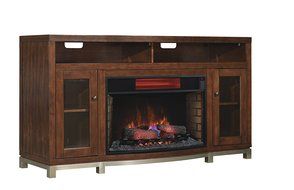 ClassicFlame 32MM6449-C247 Wesleyan TV Stand for TVs up to 70&quot;, Meridian Cherry (Electric Fireplace Insert sold... N2