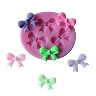 3PCS Bow Shape Silicone Fondant Cake Mold Home Kitchen Baking Sculpting &amp; Modeling Tools--Green