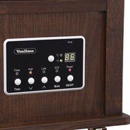 VonHaus Wood Electric 4 Element Infrared Fan Heater with Wheels