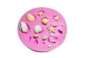 Wocuz MK582 Silicone Mini Shell Starfish Shapes Fondant Mold Candy Making Mold Cake Decoration Gum Mould