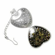 GOOTRADES Stainless Steel Heart Shaped Tea Infuser Strainer Filter Herb Steeper Hook (pack of 2)