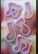 Music notes musical instruments cookie cutter set