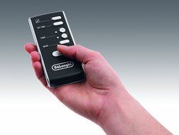 DeLonghi TCH7690ER Safe Heat 1500W 28 In. Tower Ceramic Heater with Remote Control and Eco Energy Setting - Black N3