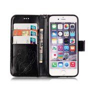 iPhone 7 Case,PHEZEN Embossed Flower Butterfly PU Leather iPhone 7 Wallet Case [Magnetic Closure] [Credit Card... N4