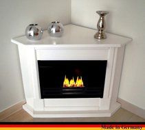 Gel + Ethanol Fire-Places Ethanol Corner Fireplace Model Moskau White N4