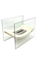Chic Fireplaces Santa Fe Modern Design Curved Modern Bio-ethanol Fireplace, Larger Size and Higher Quality Tempered... N3