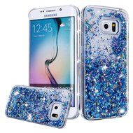 Galaxy S6 Edge Case,Galaxy S6 Edge Liquid Cover,PHEZEN Christmas Tree Santa Claus Design Cool Quicksand Moving... N7
