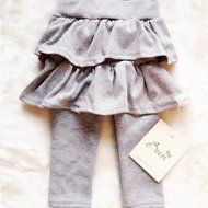 Spritech(TM) Baby Girls New Fashion Add Wool Winter Pure Cotton Layered Dress Tutu Dress Gray N3