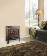 Pleasant Hearth Legacy Panoramic Electric Stove, Vintage Iron N2