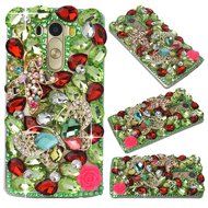 Spritech(TM) Clear Hard Bling Phone Case for LG G Stylo 2 LS775/LG Stylus 2 K520,Handmade Gold Crystal Flower... N11