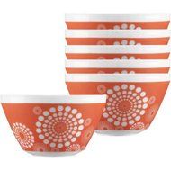 Tickled Pink, Pyrex Vintage Charm 6-Piece Opal Glass Mixing Bowl Set