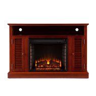 Southern Enterprises Adelaide Media Fireplace, Classic Mahogany N3