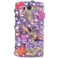 Spritech(TM) Clear Hard Bling Phone Case for LG G Stylo 2 LS775/LG Stylus 2 K520,Handmade Gold Crystal Flower... N16