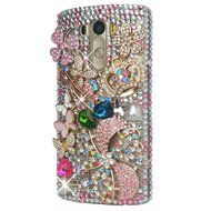 Spritech(TM) Clear Hard Bling Phone Case for LG G Stylo 2 LS775/LG Stylus 2 K520,Handmade Gold Crystal Flower... N18