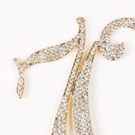 70 Cake Topper for 70th Birthday or Anniversary Rhinestone Number Party Supplies (Silver) N5