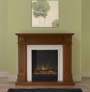 Adam Chester Electric Fireplace Mantel Package in Vintage Oak N2