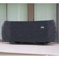 ShelterIt Double Rounded Firewood Log Rack with Kindling Wood Holder and Waterproof Cover, 8', Black N2