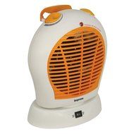 Impress IM-732OR Oscillating Fan Heater with Thermostat White with Orange Grill
