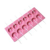 GoFriend 12-Capacity Round Silicone Lollipop Mold for Baking Chocolate, Hard Candy, Fondant Mould with Sticks,...