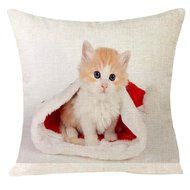 Christmas Pillow Case,Beautyvan Xmas Christmas Cat Sofa Home Decoration Festival Pillow Case Cushion Cover (A) N3