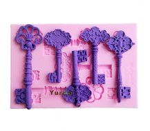 Yunko 5 Keys Soft Silicone Fondant Cake Decorating Mould Chocolate Candy Sugar Mold