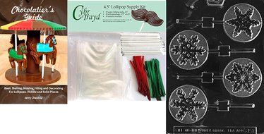 Cybrtrayd C151 Assorted Snowflakes Lolly Life of the Party Chocolate Candy Mold with Exclusive Cybrtrayd Copyrighted...