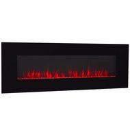kissemoji Contemporary Electric Fireplace Black 50" Wall Mount Heater Multicolor flame new (BLACK) N7