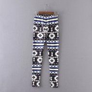 PHOTNO Casual Women Lady Skinny Geometric Print Stretchy Jegging Pants Slim Leggings N2