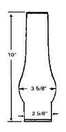 B&amp;P Lamp 2 5/8&rdquo; X 10&rdquo; Chimney, 3/4 Frost N2