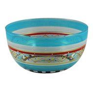 Golden Hill Studio 11" Serving Salad Bowl Hand Painted in the USA by American Artists-Mosaic Carnival Collection