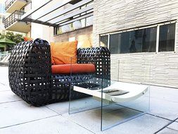 Chic Fireplaces Santa Fe Modern Design Curved Modern Bio-ethanol Fireplace, Larger Size and Higher Quality Tempered... N5