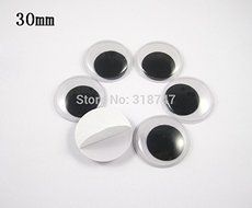 5/7/8/10/12/15/20/25/30/40mm Plastic Wiggly Googly Eyes for Toy Accessory (With Self-adhesive) (6pcs 40mm)