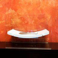 Chic Fireplaces Santa Fe Modern Design Curved Modern Bio-ethanol Fireplace, Larger Size and Higher Quality Tempered... N6